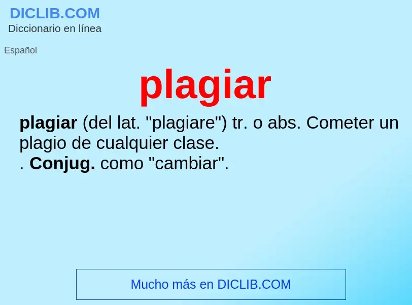 What is plagiar - definition