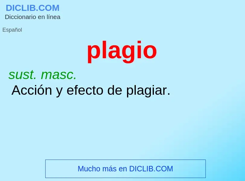 Wat is plagio - definition