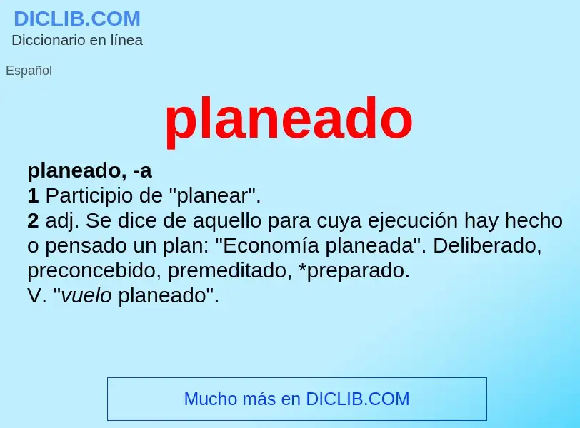 Wat is planeado - definition