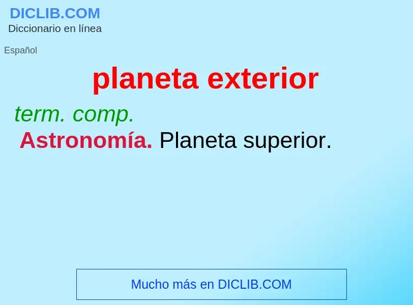 What is planeta exterior - definition