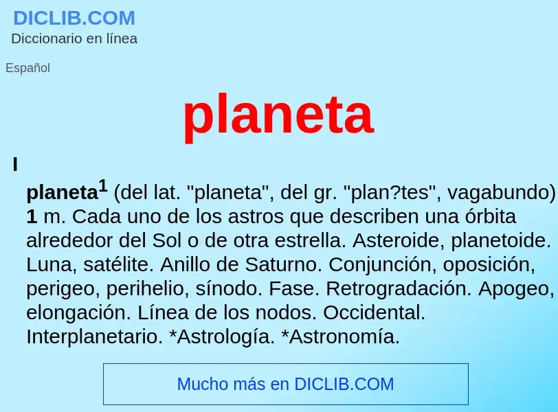 Wat is planeta - definition