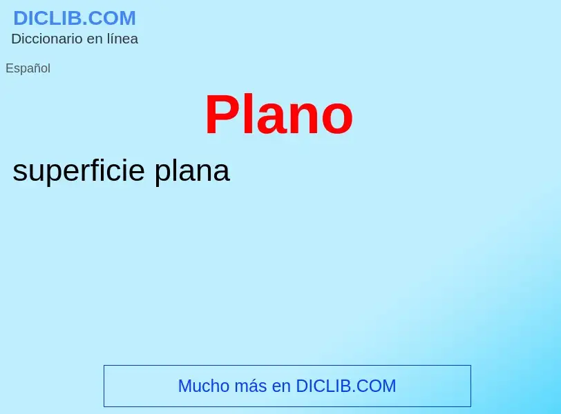 Wat is Plano - definition