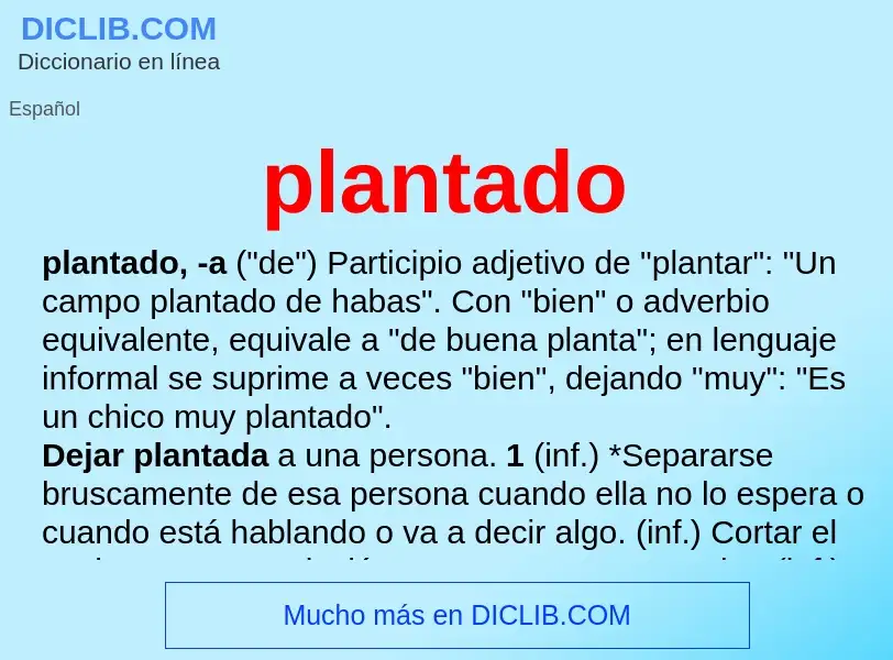 What is plantado - definition