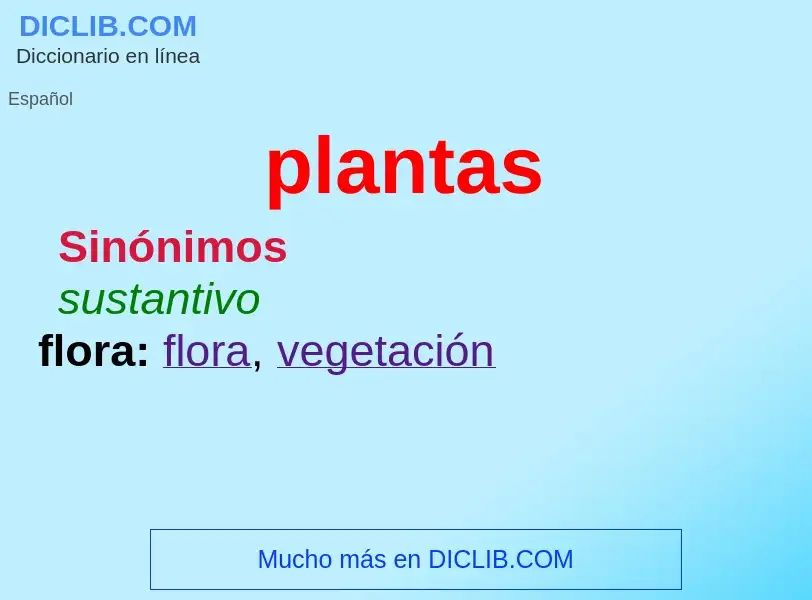 What is plantas - definition