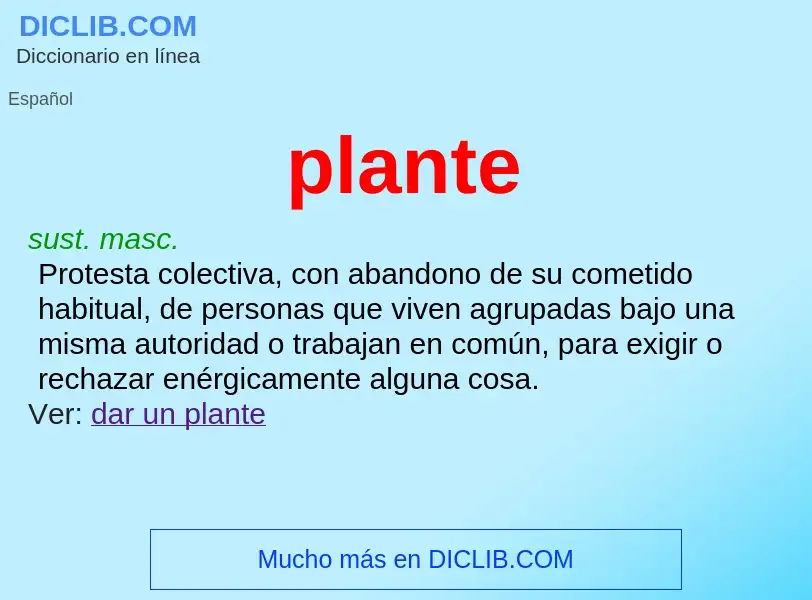 Was ist plante - Definition