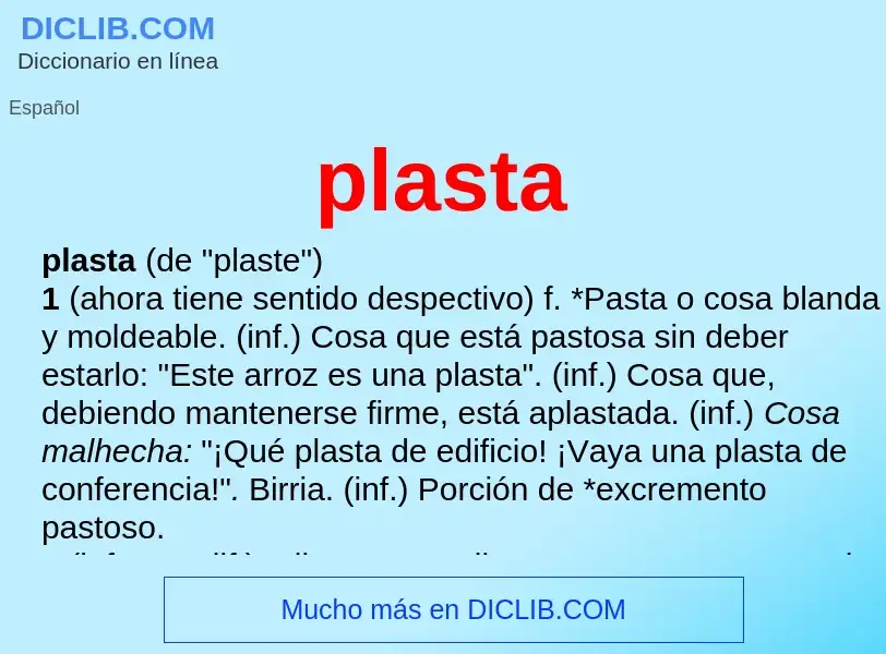 Wat is plasta - definition