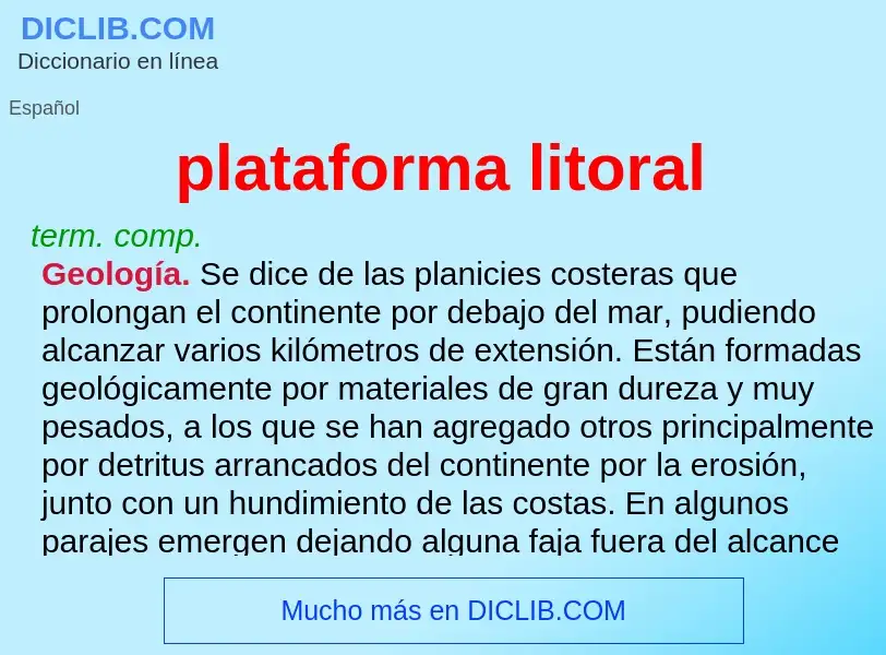 Wat is plataforma litoral - definition