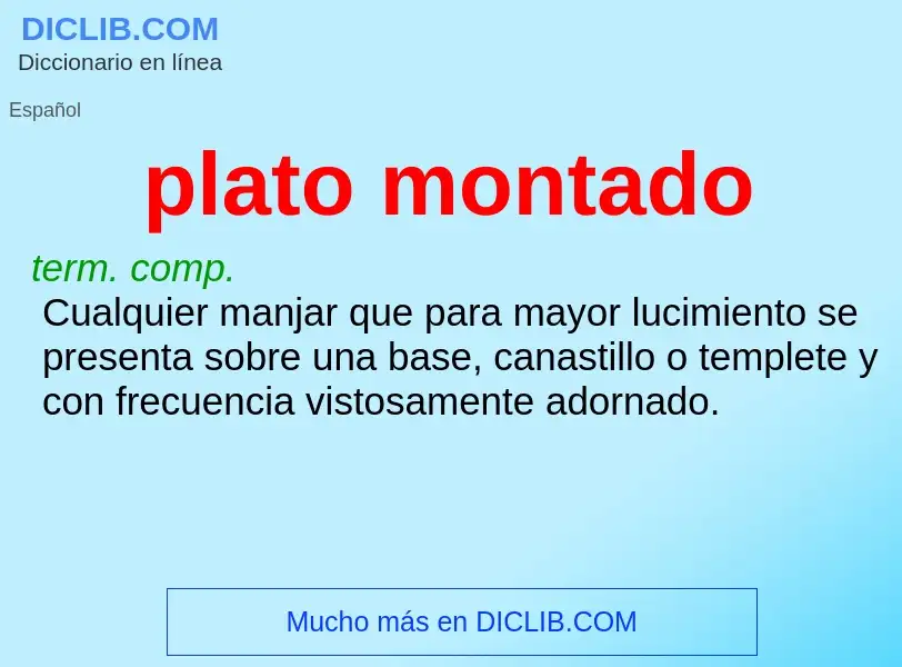 Was ist plato montado - Definition