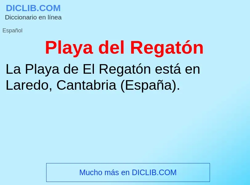 Wat is Playa del Regatón - definition