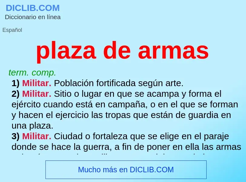 What is plaza de armas - meaning and definition