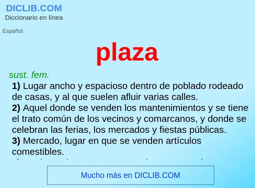 O que é plaza - definição, significado, conceito