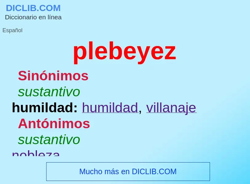 What is plebeyez - definition