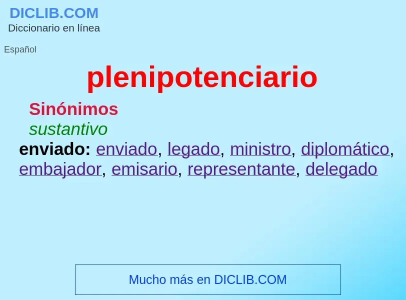 Wat is plenipotenciario - definition