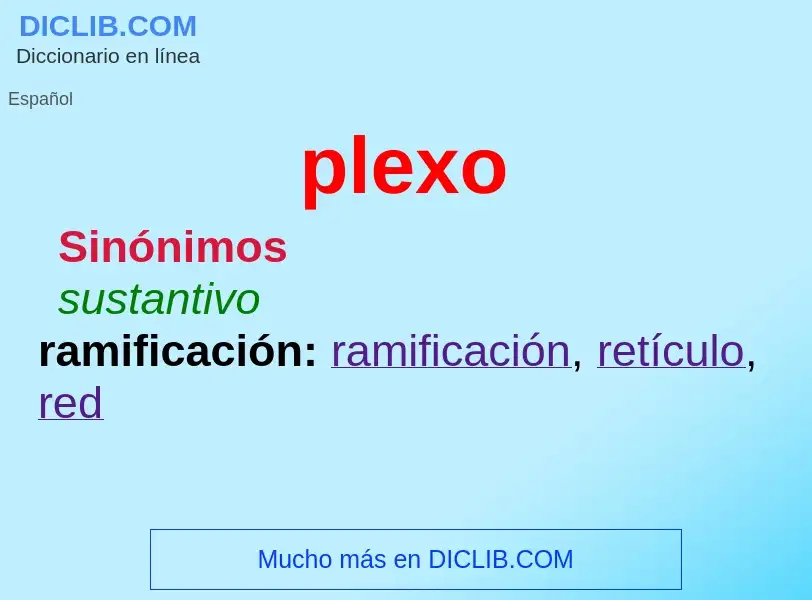 ¿Qué es plexo? - significado y definición