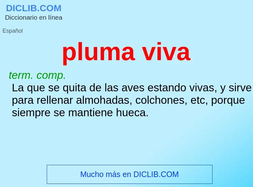 Wat is pluma viva - definition