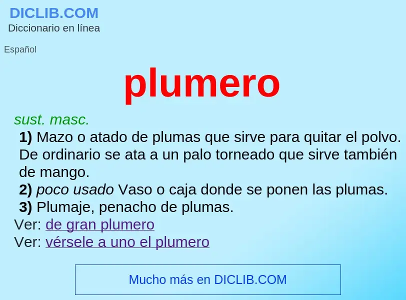 What is plumero - definition