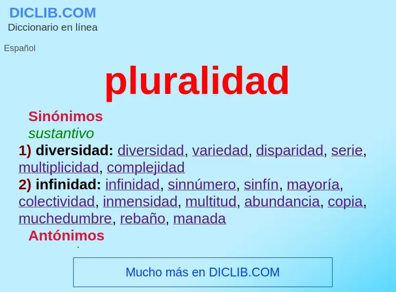 O que é pluralidad - definição, significado, conceito