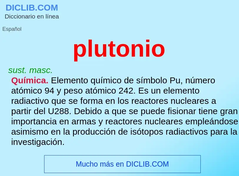 Wat is plutonio - definition