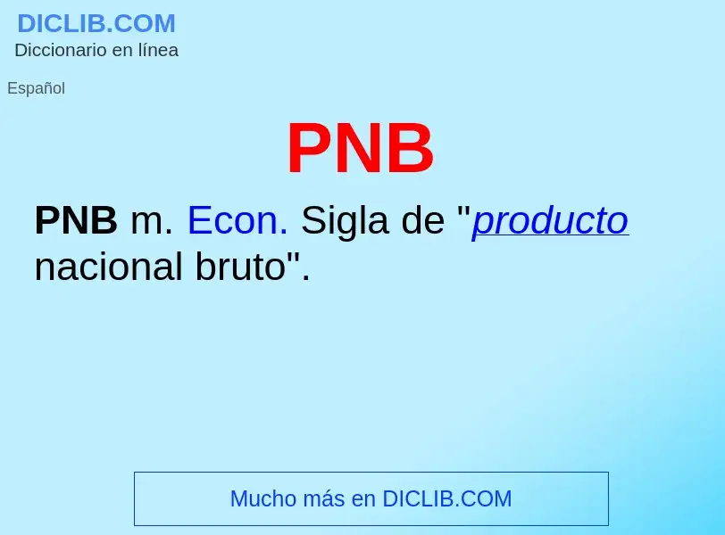 Что такое PNB - определение