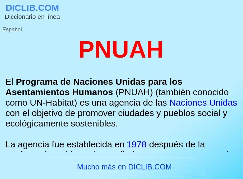 ¿Qué es PNUAH ? - significado y definición