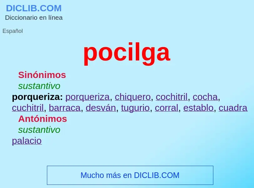 Wat is pocilga - definition