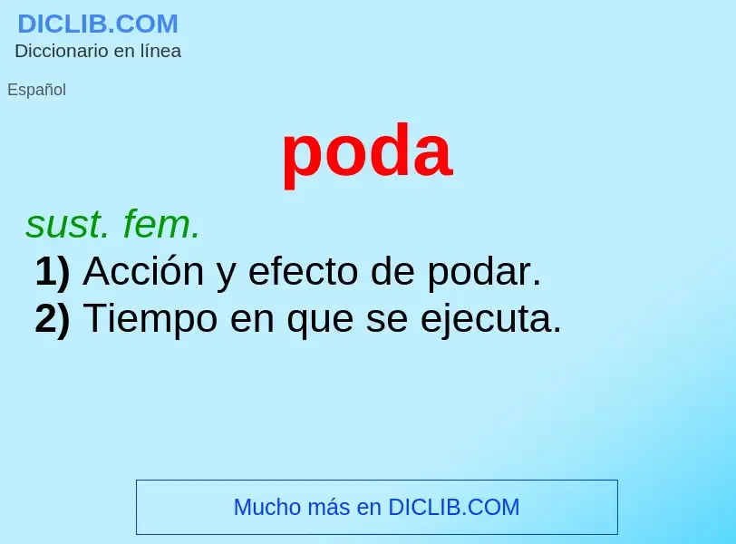 O que é poda - definição, significado, conceito