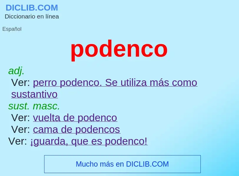 O que é podenco - definição, significado, conceito