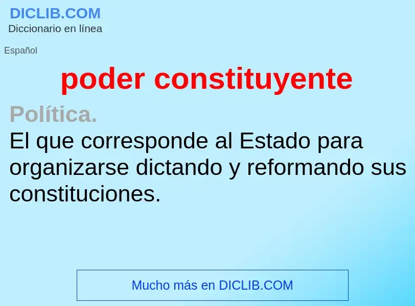 Wat is poder constituyente - definition