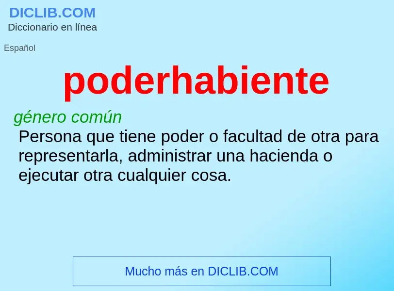 Wat is poderhabiente - definition