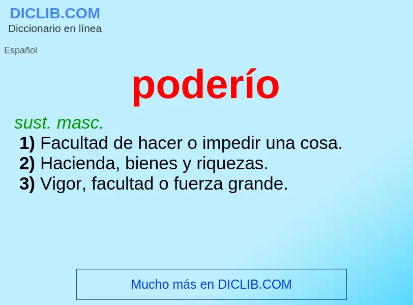 What is poderío - definition