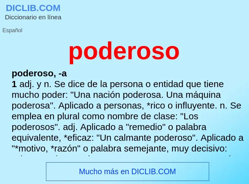 Wat is poderoso - definition