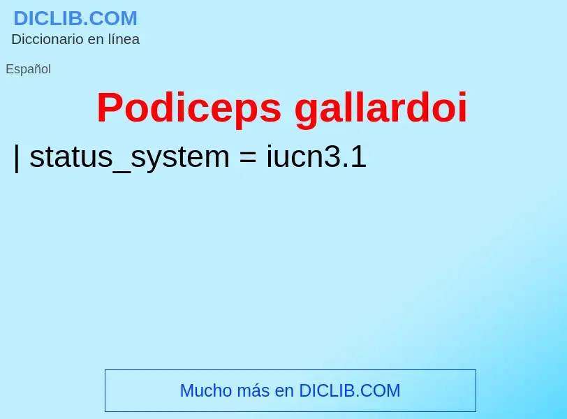 What is Podiceps gallardoi - definition