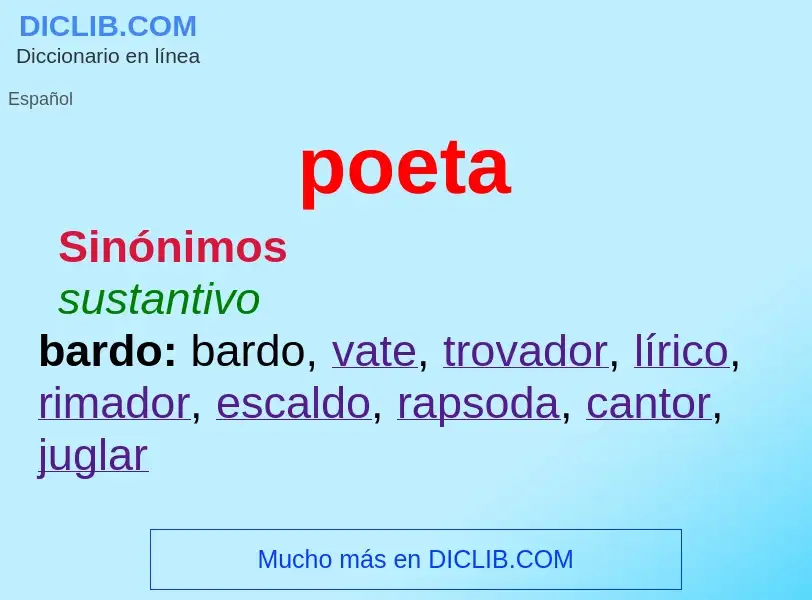 What is poeta - definition