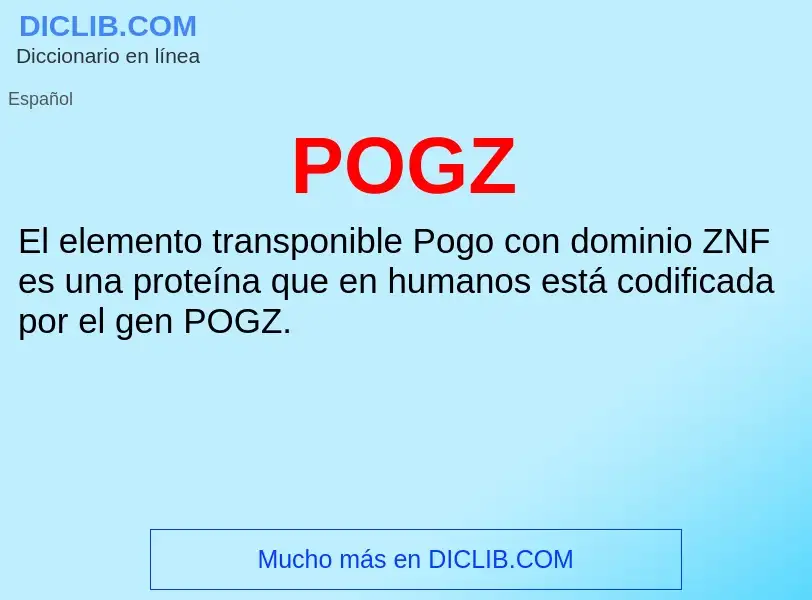 ¿Qué es POGZ? - significado y definición