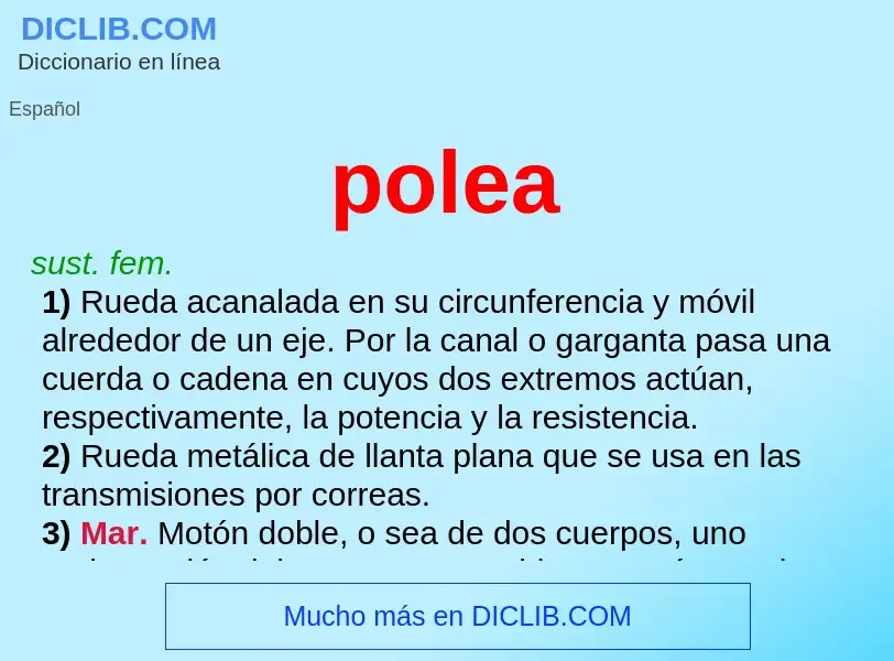 Wat is polea - definition