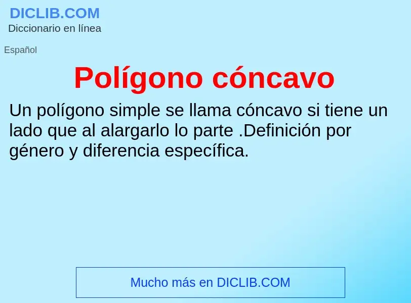 Was ist Polígono cóncavo - Definition