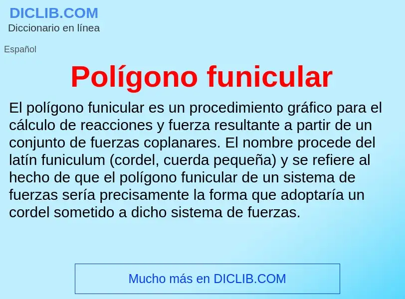 Wat is Polígono funicular - definition