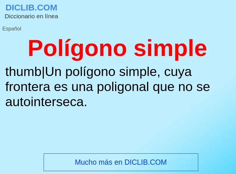 What is Polígono simple - meaning and definition