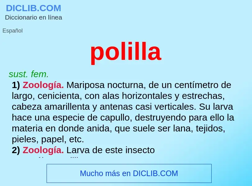 Was ist polilla - Definition