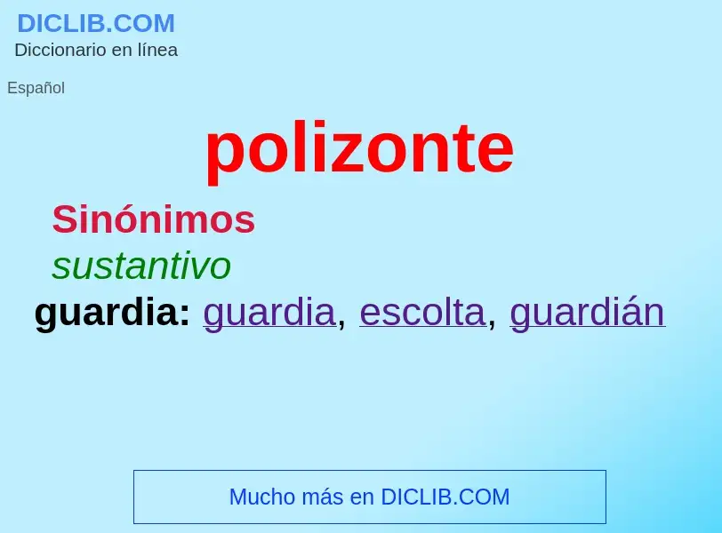 Wat is polizonte - definition