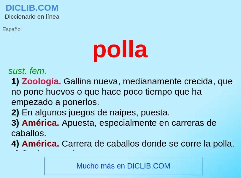 What is polla - meaning and definition