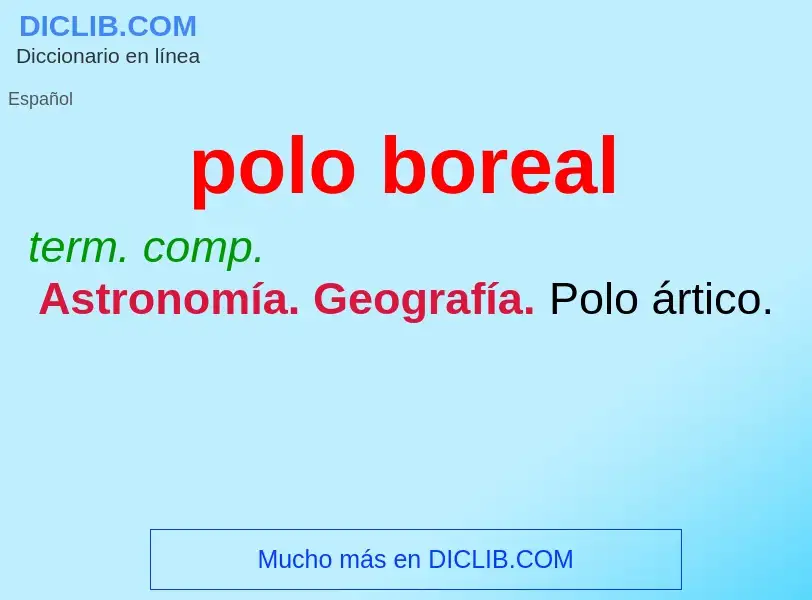 Wat is polo boreal - definition