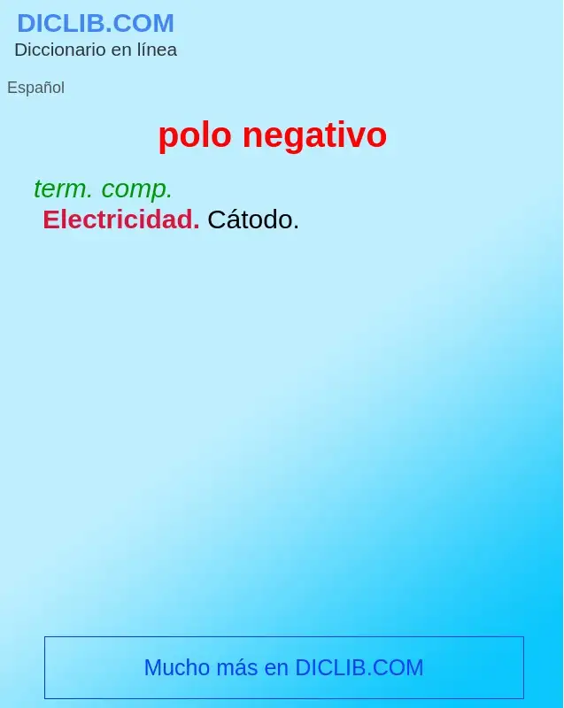 Wat is polo negativo - definition