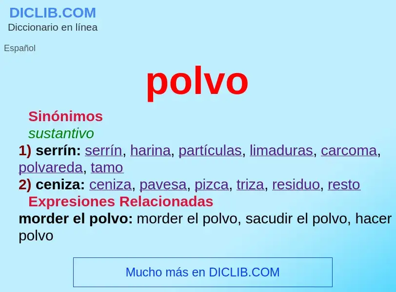 Was ist polvo - Definition