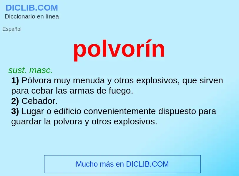 ¿Qué es polvorín? - significado y definición