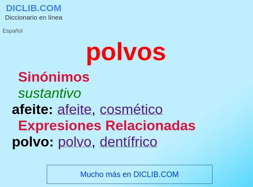 What is polvos - definition