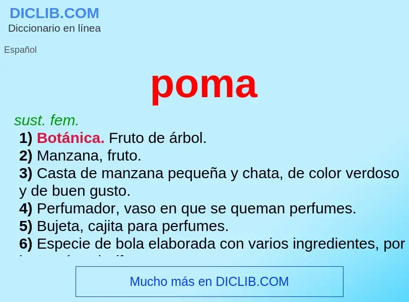 O que é poma - definição, significado, conceito