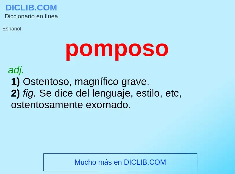 Wat is pomposo - definition