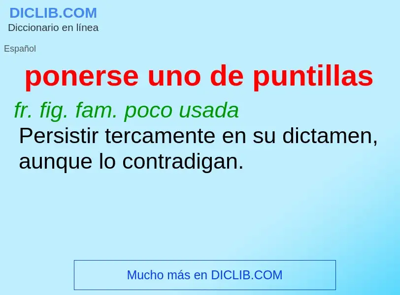 ¿Qué es ponerse uno de puntillas? - significado y definición