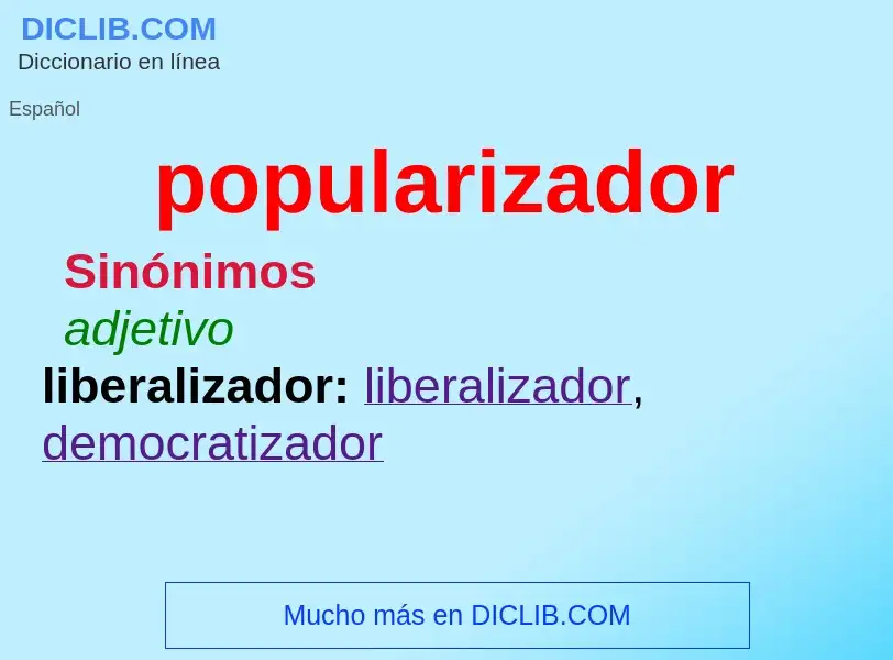 Wat is popularizador - definition